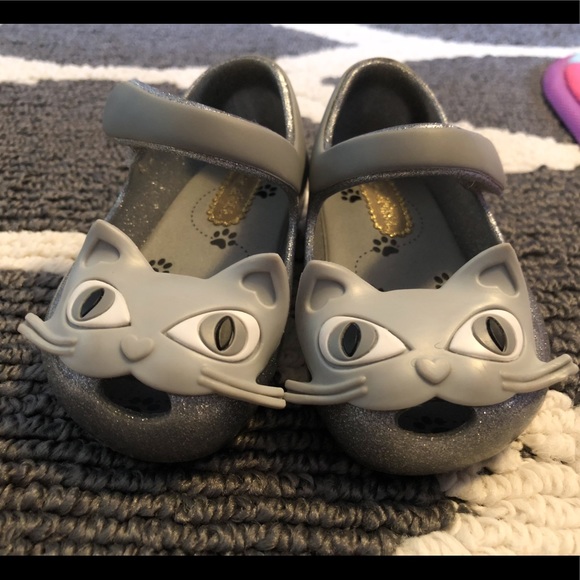 Gray glitter kitty cats! Mini Melissa’s! - Picture 1 of 2